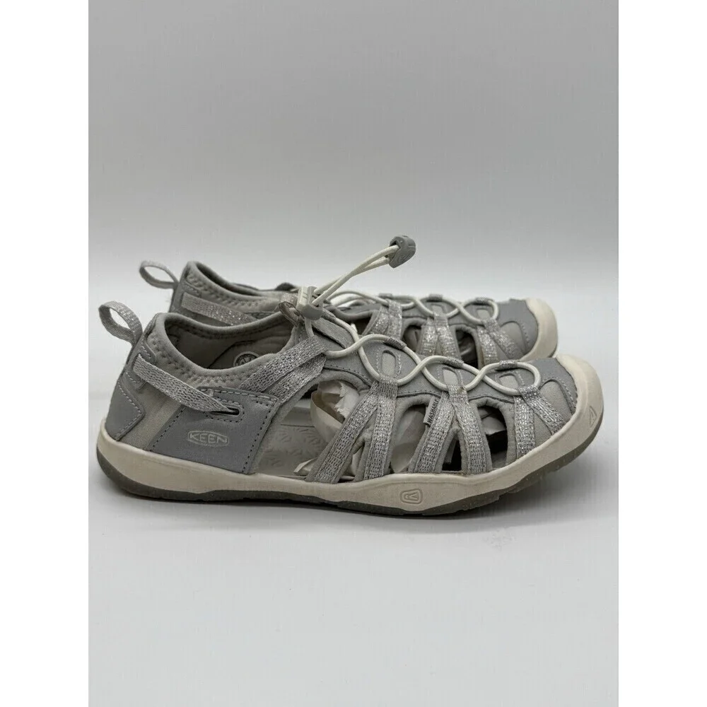 KEEN silver glitter moxie sandals water shoes kids size 3